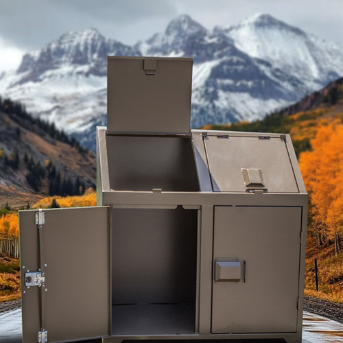 Telluride 64 Gallon Bear Resistant Trash Receptacle and Enclosure