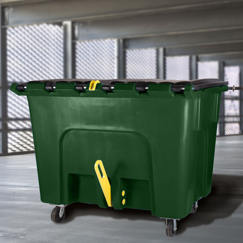 Admiral 2 cu. yd. Rear Load Plastic Dumpsters w/ lid and castors