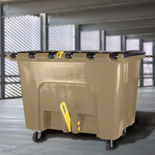 Admiral 2 cu. yd. Rear Load Plastic Dumpsters w/ lid and castors