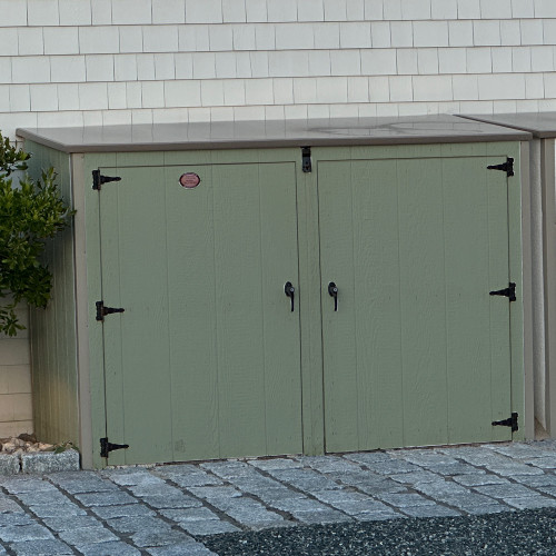 Aspen 2-door wooden trash bin enclosure  - 37" deep Aspen 2-door wooden trash bin enclosure  - 37" deep