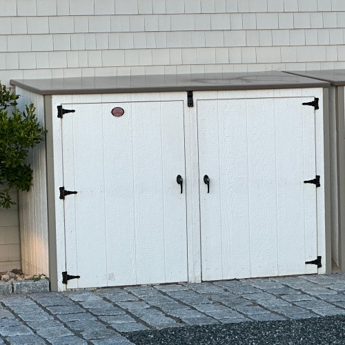 Aspen 2-door wooden trash bin enclosure  - 37" deep