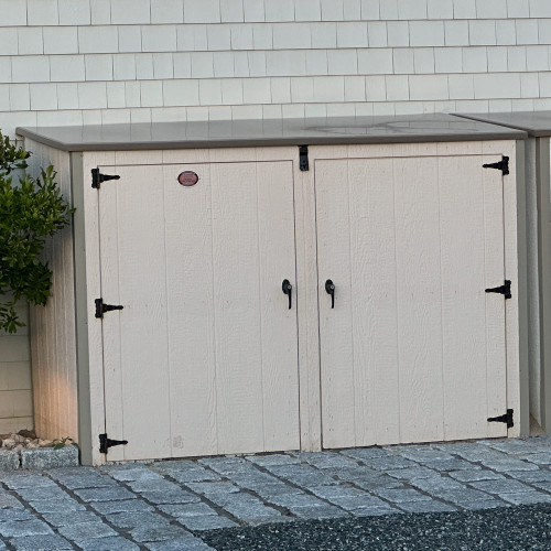 Aspen 2-door wooden trash bin enclosure  - 37" deep