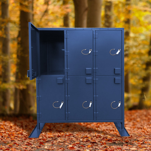 Whistler 46.5 Cu. Ft. Bear Food Metal Storage Lockers - Six door