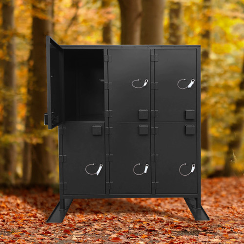 Whistler 46.5 Cu. Ft. Bear Food Metal Storage Lockers - Six door