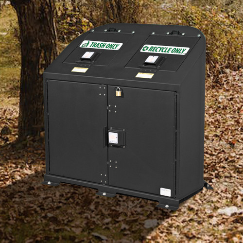 Silverback Double Metal Bear-resistant Garbage Can Storage Unit Silverback Double Metal Bear-resistant Garbage Can Storage Unit