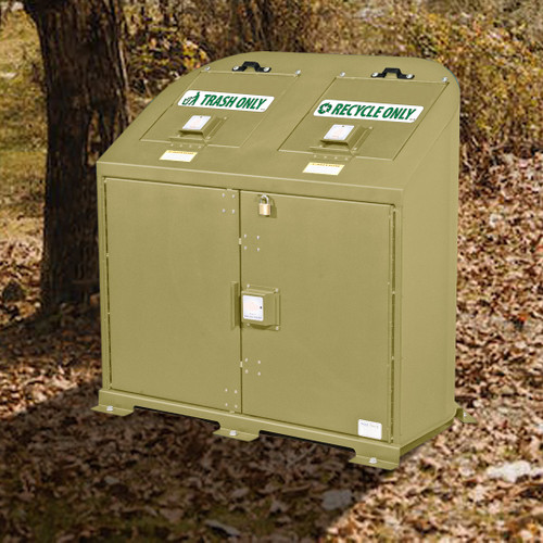 Silverback Double Metal Bear-resistant Garbage Can Storage Unit