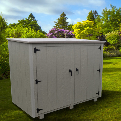 Aspen 2-door wooden trash bin enclosure - 37" deep