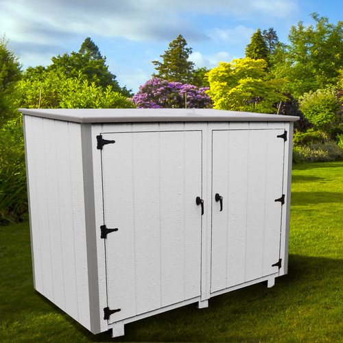 Aspen 2-door wooden trash bin enclosure - 37" deep