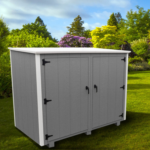 Aspen 2-door wooden trash bin enclosure - 37" deep