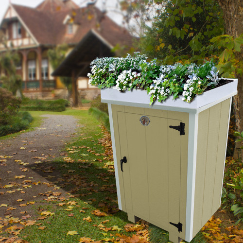 Secret Potter 1-Door Wooden Enclosure / Decorative Planter, 21" D