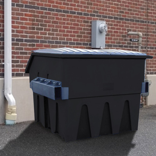 'The General' 6 Cu. yd. Plastic Front Load Dumpster Flat Top