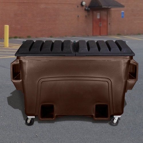 Admiral 3 cu. yd. Quad Pocket Plastic Dumpsters w/ lid & castors