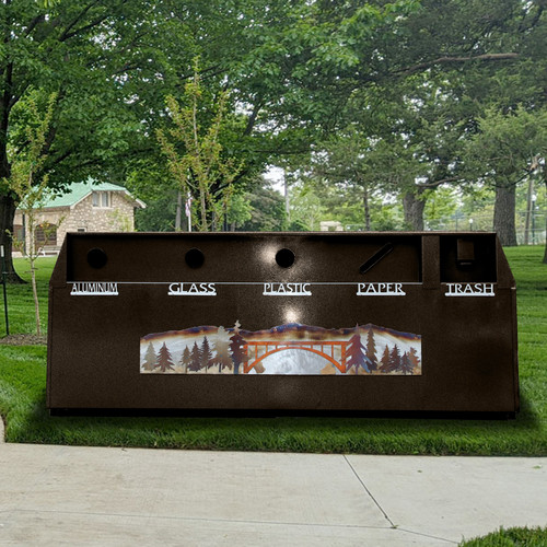 Jackson Peak - 5 Unit Decorative Trash and Recycling Center