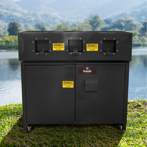 Acadia 120-150 Gallon ADA Compliant Bear & Animal Resistant Trash Bin Enclosure