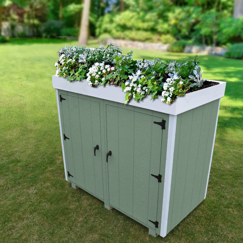 Secret Potter 2-Door Wooden Enclosure / Decorative Planter, 31" D