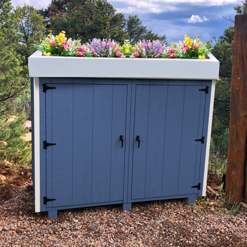 Secret Potter 2-Door Wooden Enclosure / Decorative Planter, 27" D