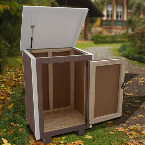 Aspen 1-door wooden trash bin enclosure 37" Deep