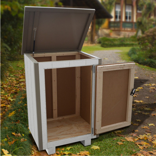 Aspen Large 1-Door Wooden Trash Bin Enclosure 27" Deep