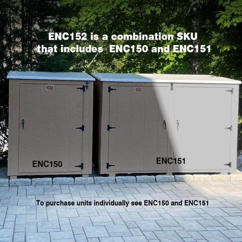 Combo Enclosure of ENC151 and ENC150 Fits 3 Large Style Cans