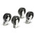 4 piece caster kit with Swivel 2,3,4 yard dumpsters