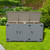 Aspen 3-Door Wooden Trash Bin Enclosure - 34" deep