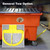 'The General' 4 Cu. yd. Plastic Front Load Dumpster w/ lid, castors