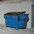 Blue Admiral 4 Cubic Yard Front Load Plastic Dumpster w/ lid and castors