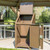 Brown Telluride 32 Gallon Bear Resistant Trash Receptacle and Enclosure  open door
