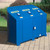 Blue Silverback Triple Metal Garbage Can Storage Unit