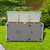 Aspen 3-door wooden trash bin enclosure - 27" deep