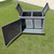 Gray Highlander double 32 gallon bearproof trash locker open doors