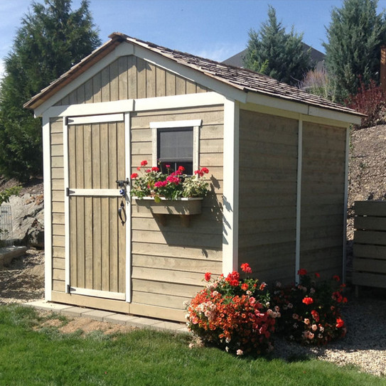 Sag Harbor 8' x 8' Western Red Cedar Gardener Storage Shed