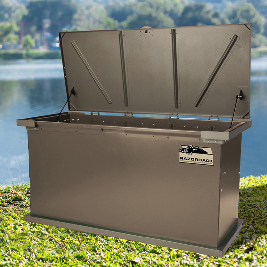 Razorback Bear-resistant Metal Trash Can Storage Enclosure - 60" Wide