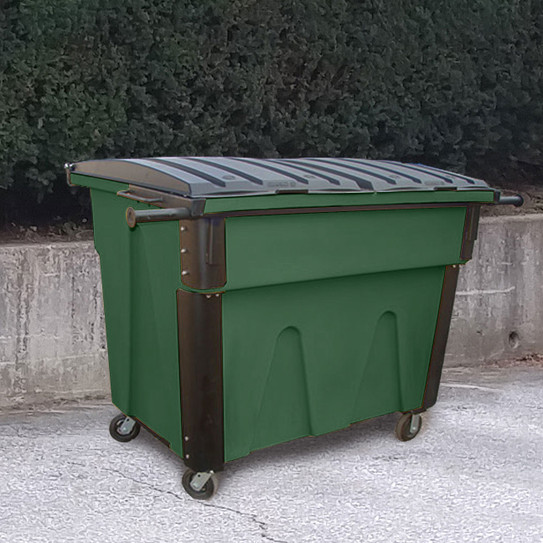 The General 2 Cu. Yd. Rear Load Dumpster w/ Lid, Casters