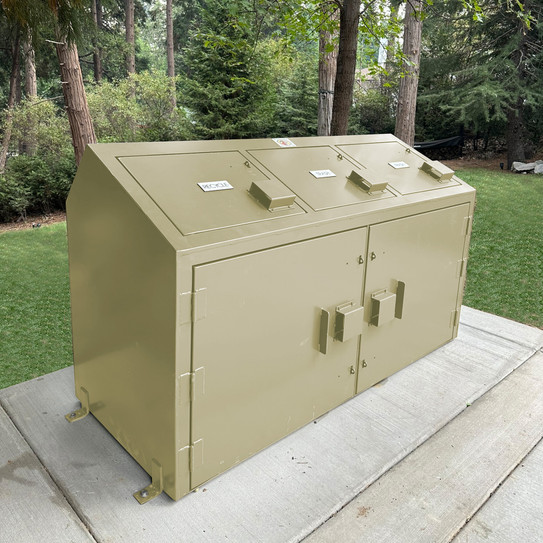 Highlander Bear proof triple trash locker for up to 40 gal trash bins