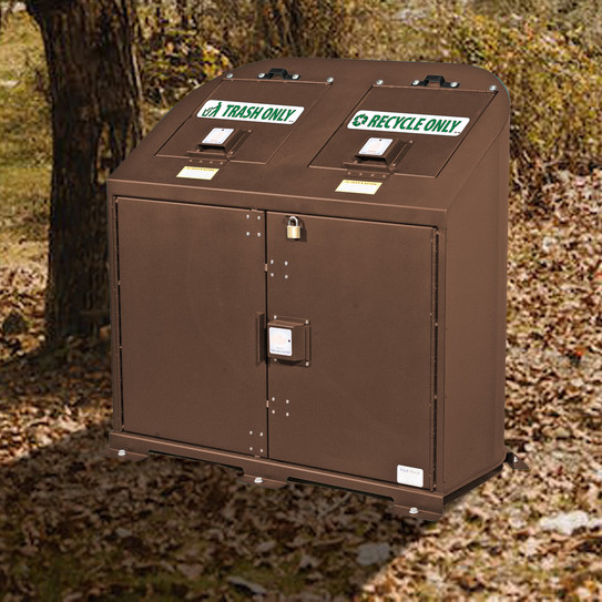 Silverback Double Metal Bear-resistant Garbage Can Storage Unit