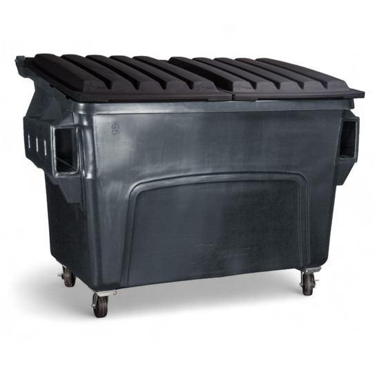 Admiral 2 Cubic Yard Front Load Plastic Dumpster w/ lids & castors