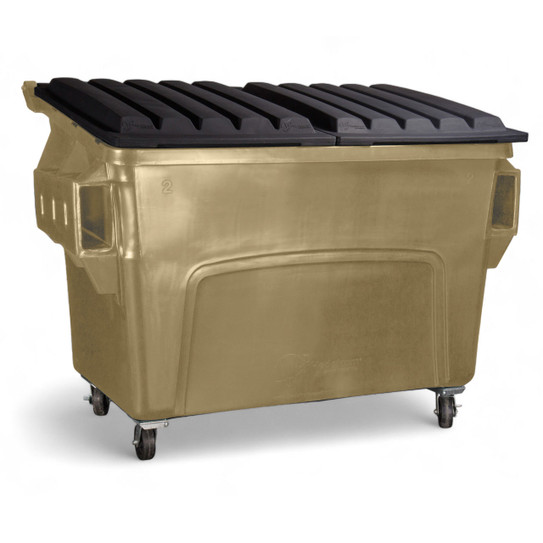 Admiral 2 Cubic Yard Front Load Plastic Dumpster w/ lids & castors
