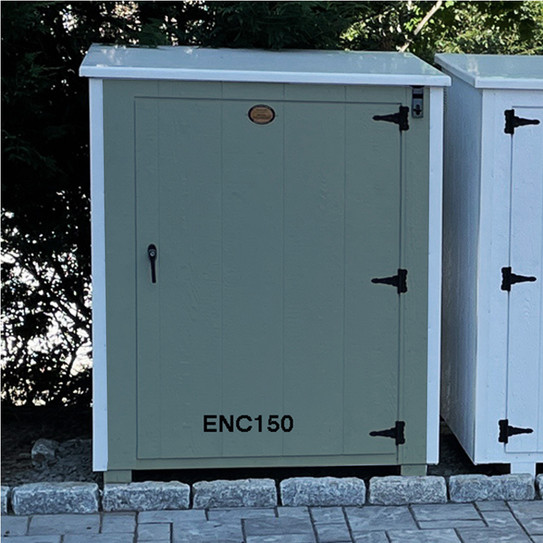 Aspen 1-door custom wooden trash bin enclosure - 37" deep