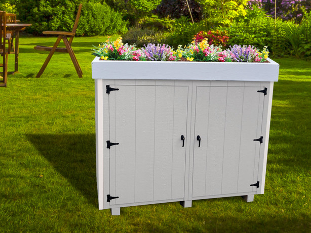 Secret Potter 2-Door Wooden Enclosure / Decorative Planter, 21" D