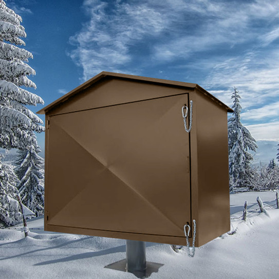 Gatekeeper Bear Resistant Metal Trash Can Enclosure On Pedestal