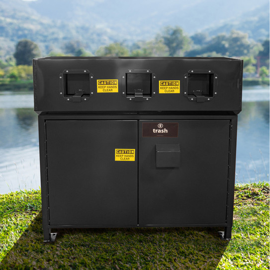 Acadia 120-150 Gallon ADA Compliant Bear & Animal Resistant Trash Bin Enclosure