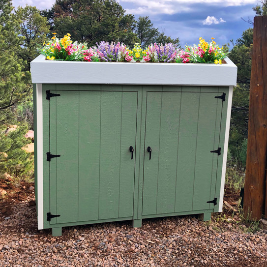 Secret Potter 2-Door Wooden Enclosure / Decorative Planter, 27" D