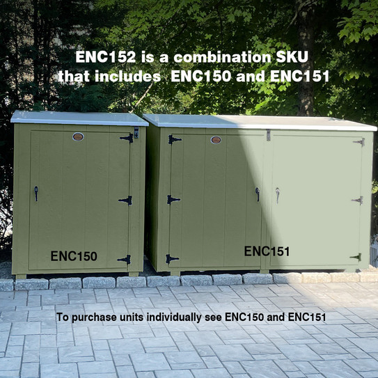 Combo Enclosure of ENC151 and ENC150 Fits 3 Large Style Cans