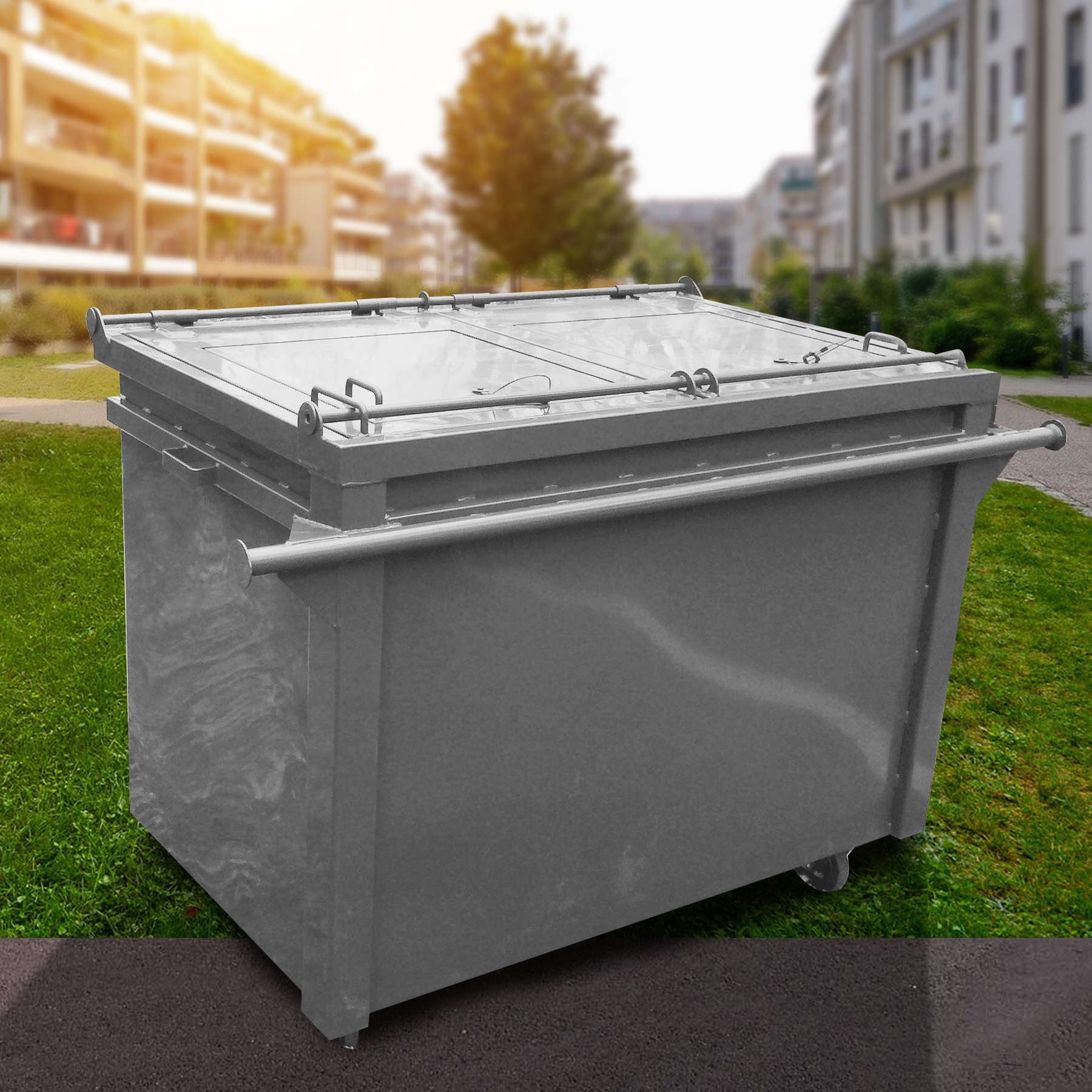 bearproof rear-load metal dumpster