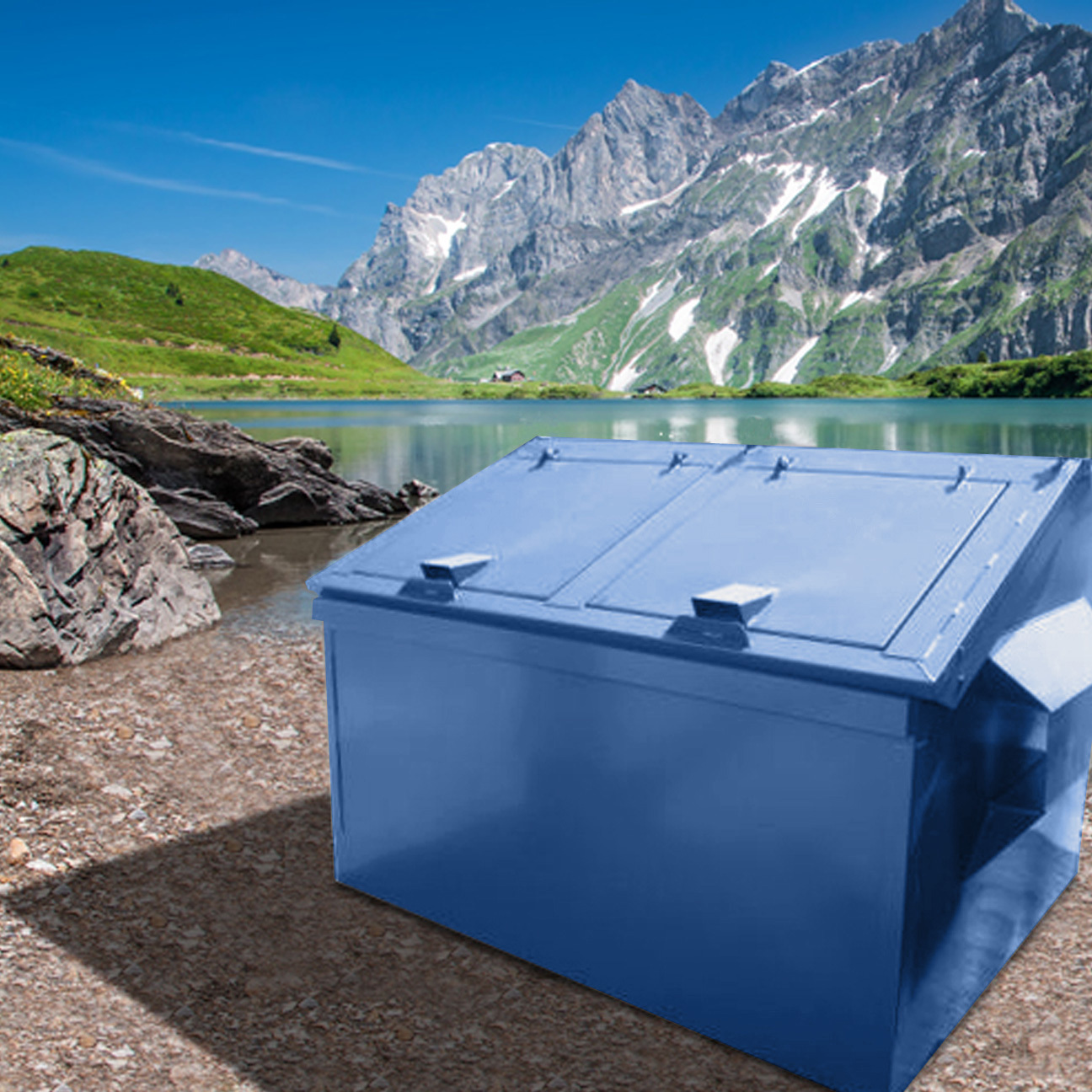 Bearproof metal dumpster
