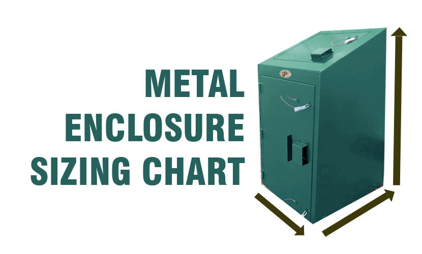 Bearicuda metal enclosure sizing chart