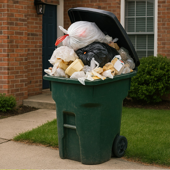 overflowing trash cans attract bears
