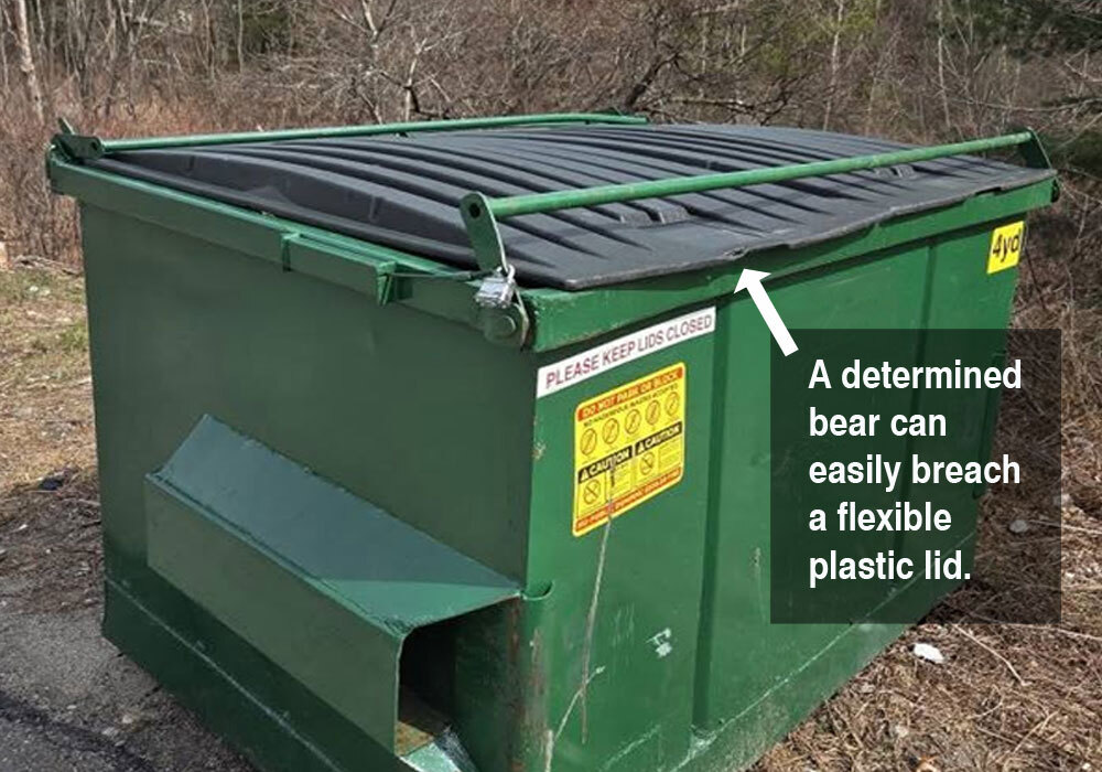Plastic dumpster lid