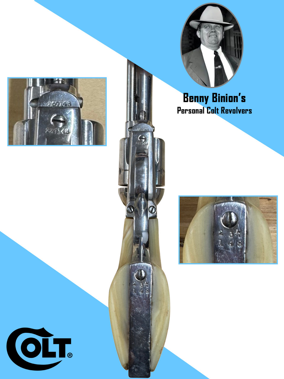 Benny Binion Personal Colt Single Action Army Revolvers | 1st Gen .38 WCF